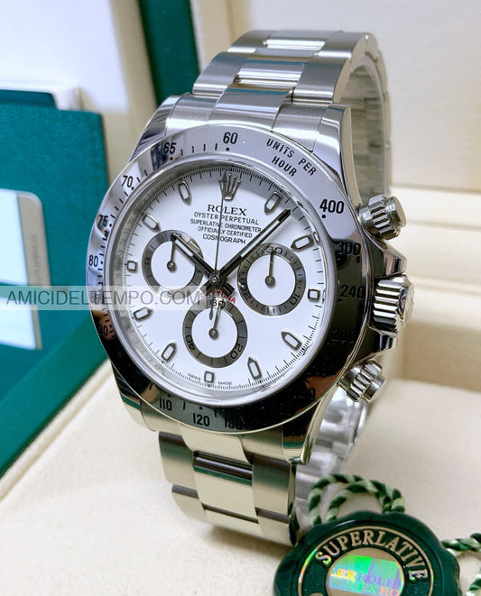 Rolex replica Daytona bianco in acciao orologio replica repliche rolex