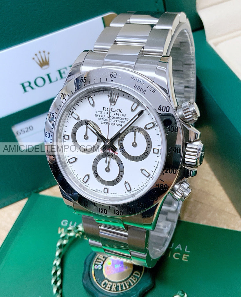 Rolex replica Daytona bianco in acciao orologio replica repliche rolex