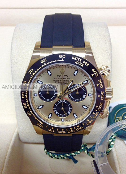 Rolex replica Daytona caucciù oro giallo orologio replica repliche rolex