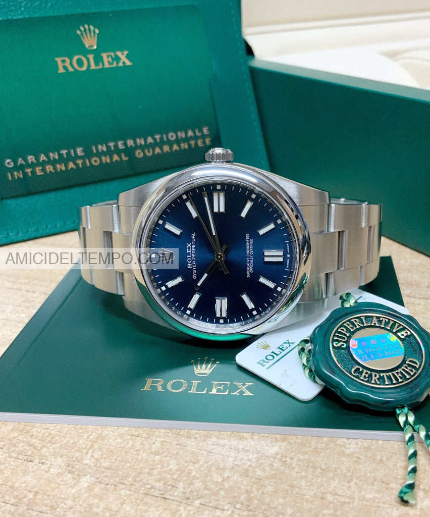 Rolex replica oyster perpetual 41mm 124300 blu orologio replica Amici del Tempo rolex replica