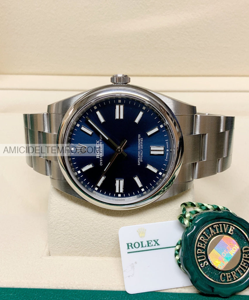 Rolex replica oyster perpetual 41mm 124300 blu orologio replica Amici del Tempo rolex replica