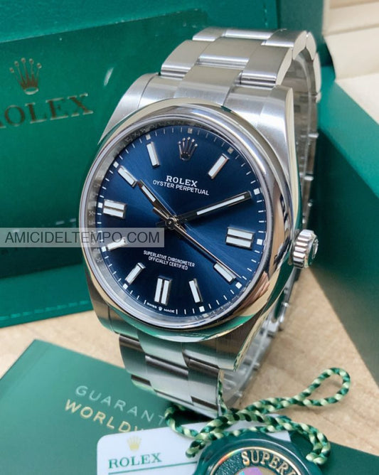 Rolex replica oyster perpetual 41mm 124300 blu orologio replica Amici del Tempo rolex replica