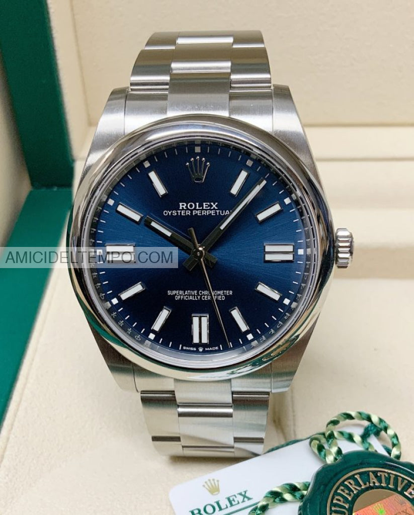 Rolex replica oyster perpetual 41mm 124300 blu orologio replica Amici del Tempo rolex replica