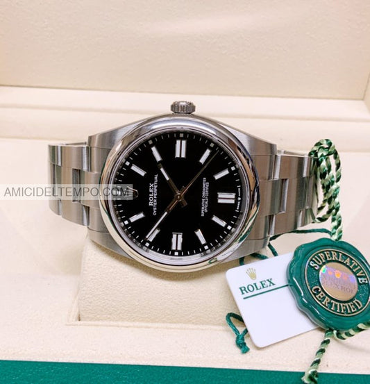 Rolex replica oyster perpetual 41mm 124300 nero orologio replica Amici del Tempo rolex replica