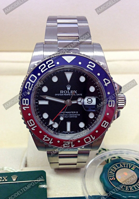 Semi clone Rolex replica GMT master II 126710BLNR pepsi Oyster orologio copia | repliche rolex | Amici del Tempo