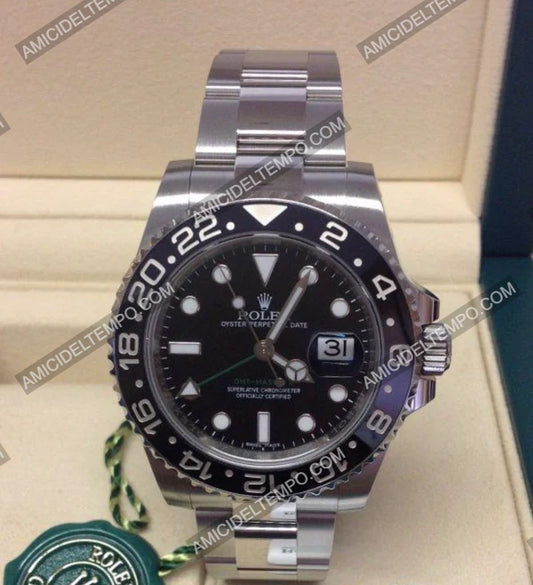 Semi clone Rolex replica GMT Master II 116710LN Ghiera nera orologio replica - [Repliche Rolex] -Amici del Tempo 