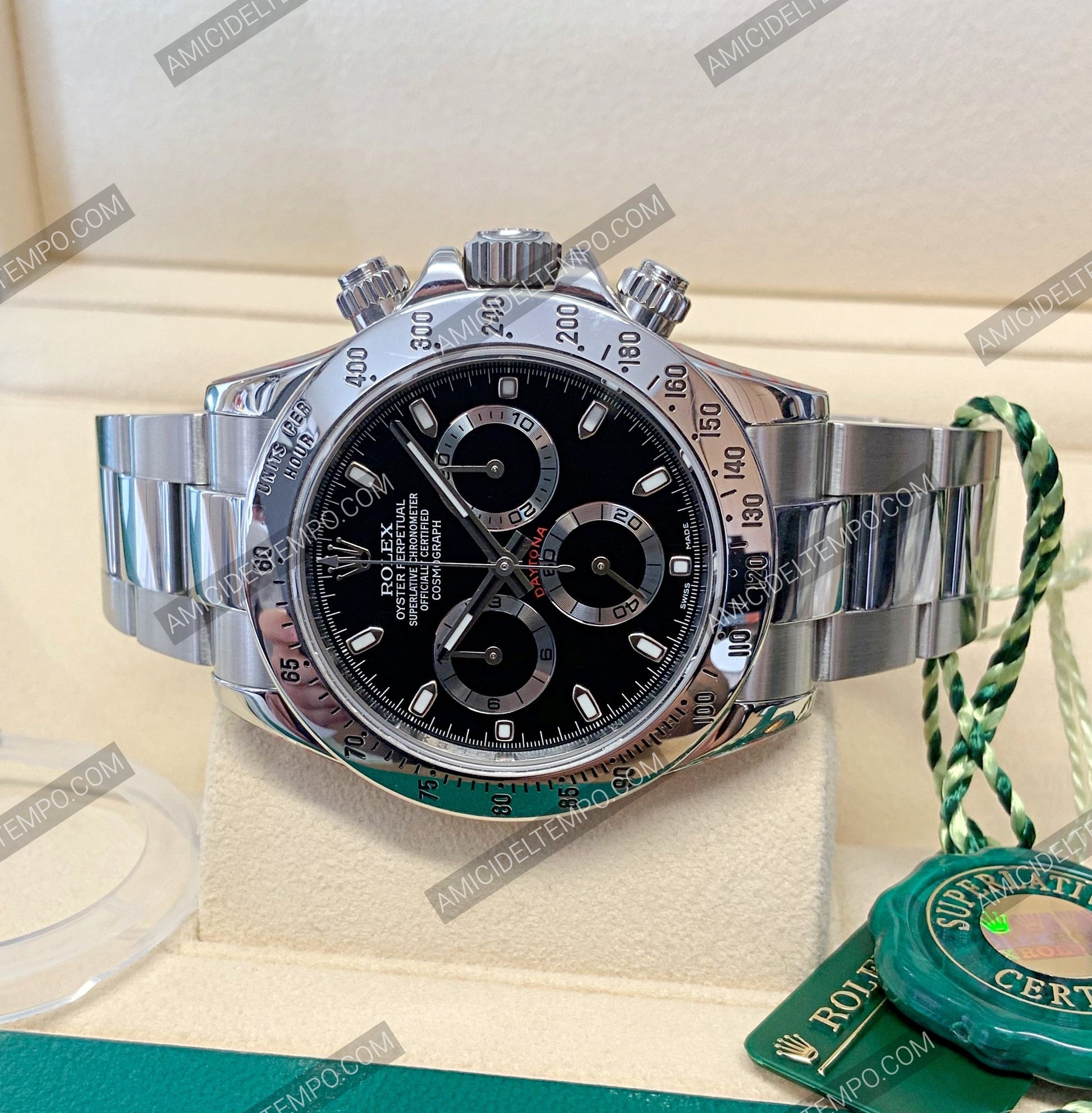 Rolex replica Daytona  classico nero acciaio orologio replica - [Repliche Rolex] -Amici del Tempo 