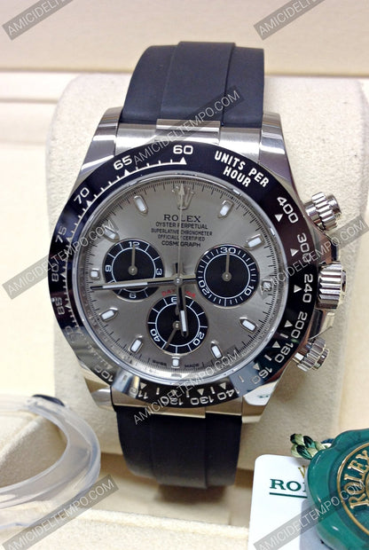 Rolex replica Daytona acciaio Caucciù orologio replica - [Repliche Rolex] -Amici del Tempo 