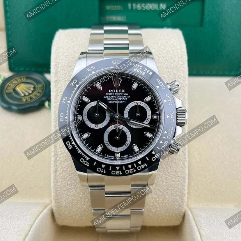 Rolex replica Daytona acciaio ceramica nero orologio replica - [Repliche Rolex] -Amici del Tempo 