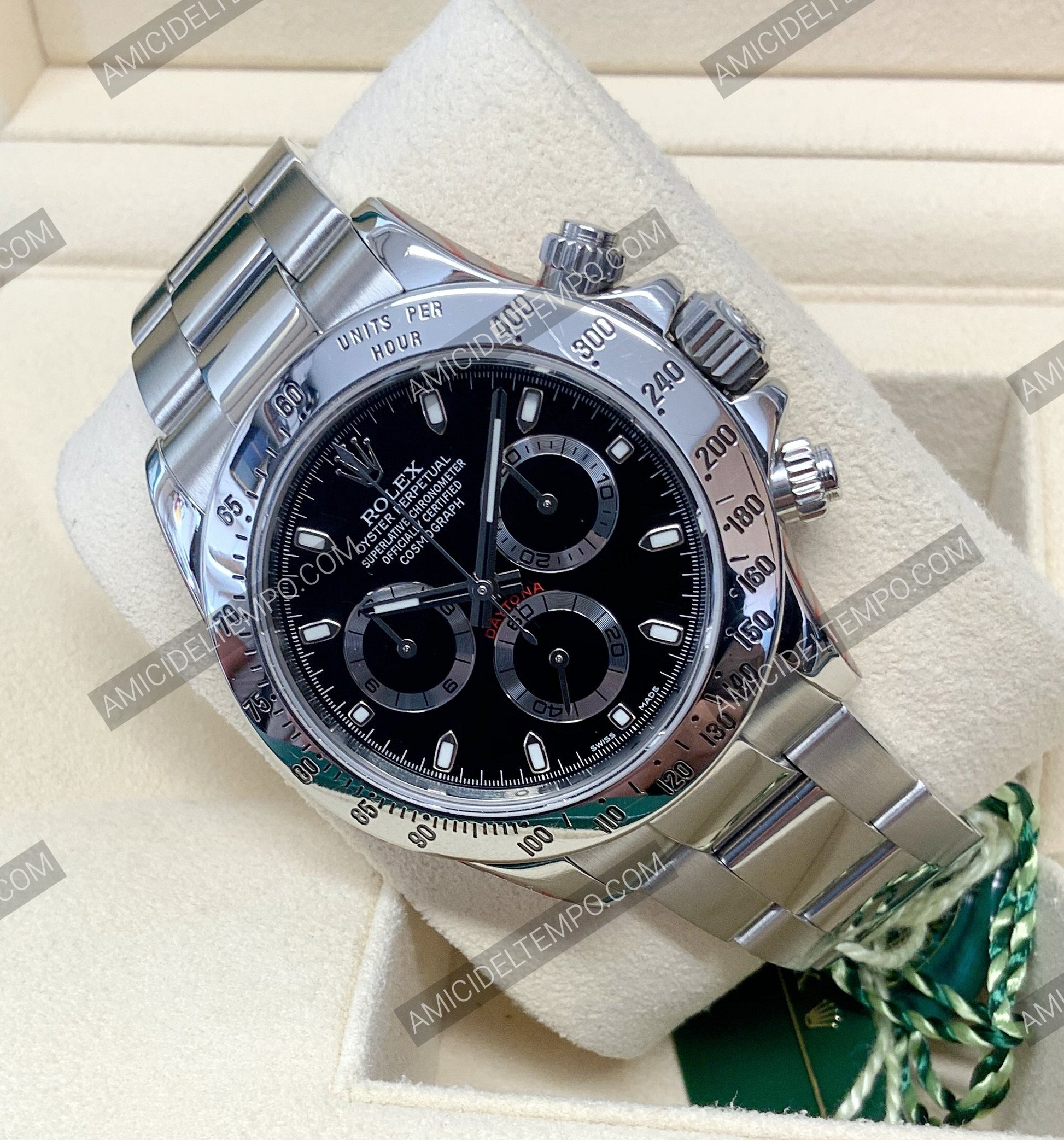 Rolex replica Daytona  classico nero acciaio orologio replica - [Repliche Rolex] -Amici del Tempo 