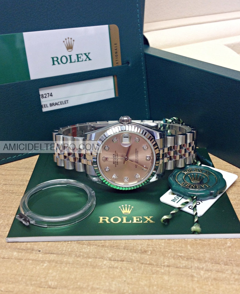 Rolex replica Datejust 36mm jubilee rosa con brillantini orologio replica repliche rolex