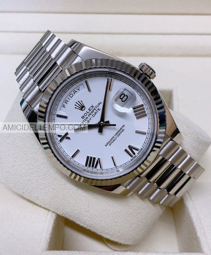 Rolex replica Day Date 40mm Bianco orologio replica repliche rolex