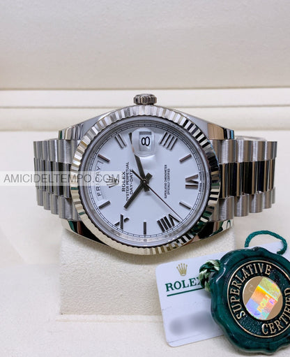 Rolex replica Day Date 40mm Bianco orologio replica repliche rolex