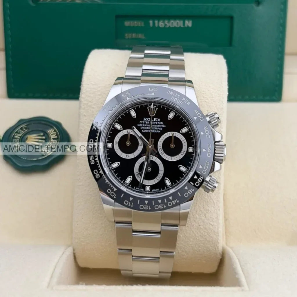 Rolex replica Daytona acciaio ceramica nero orologio replica repliche rolex