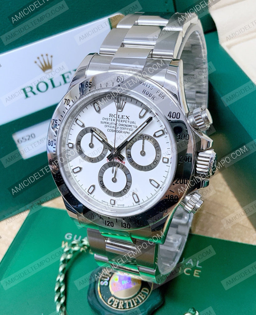 Rolex replica Daytona bianco in acciao orologio replica Amici del Tempo rolex replica