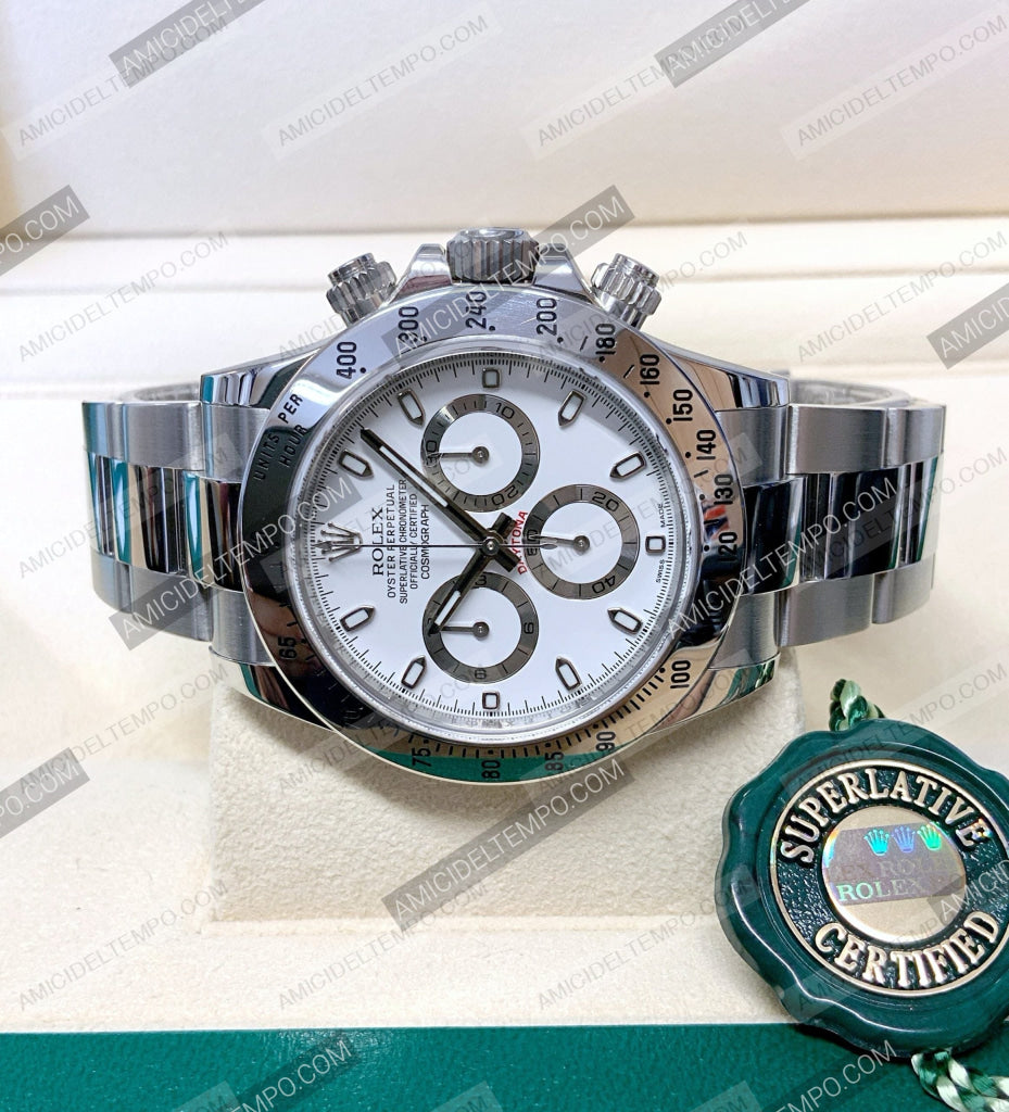 Rolex replica Daytona bianco in acciao orologio replica Amici del Tempo rolex replica