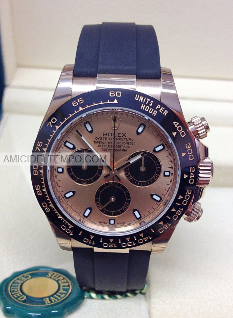 Rolex replica Daytona caucciù oro rosa orologio replica repliche rolex