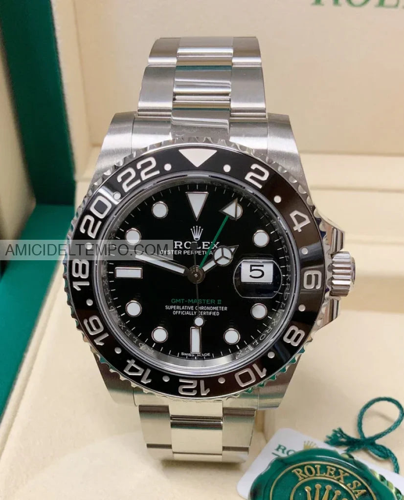 Rolex replica GMT Master II 116710LN Ghiera nera orologio replica Amici del Tempo rolex replica
