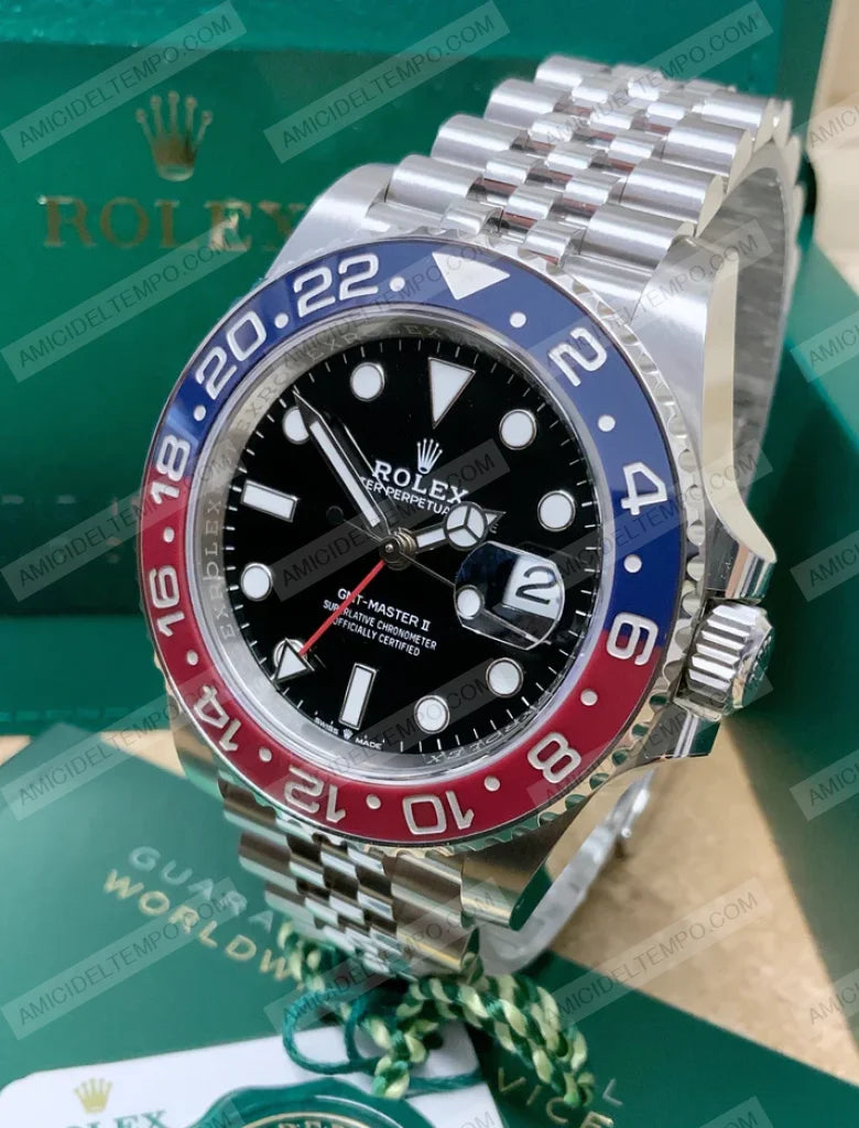 Rolex replica GMT Master II 126710BLRO Pepsi jubilè orologio replica Amici del Tempo rolex replica