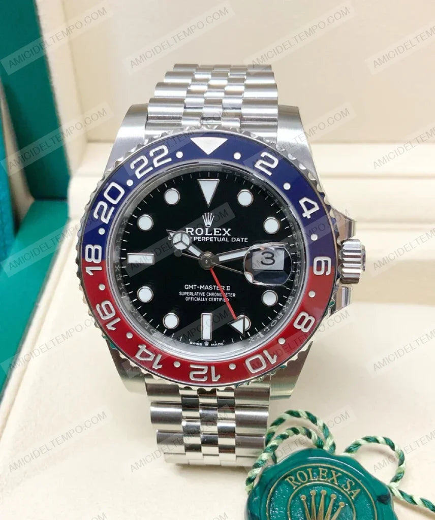 Rolex replica GMT Master II 126710BLRO Pepsi jubilè orologio replica Amici del Tempo rolex replica