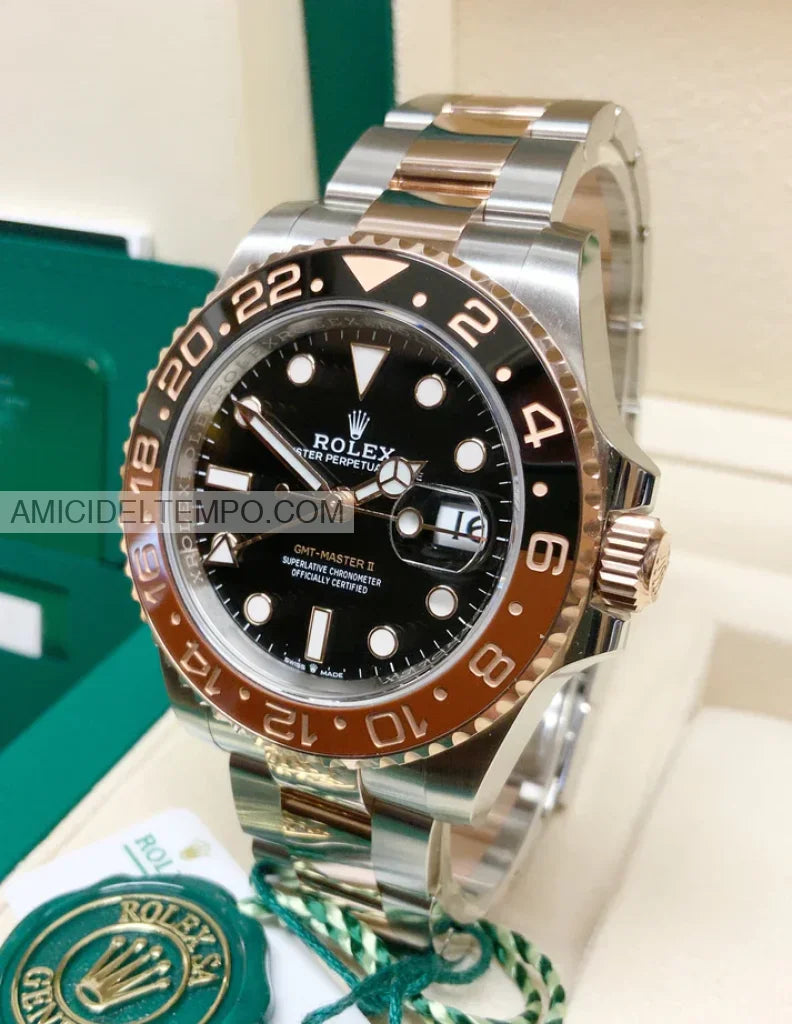 Rolex replica GMT Master II 126711CHNR acciaio oro rosa orologio replica Amici del Tempo rolex replica