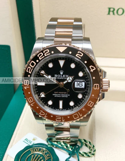 Rolex replica GMT Master II 126711CHNR acciaio oro rosa orologio replica Amici del Tempo rolex replica