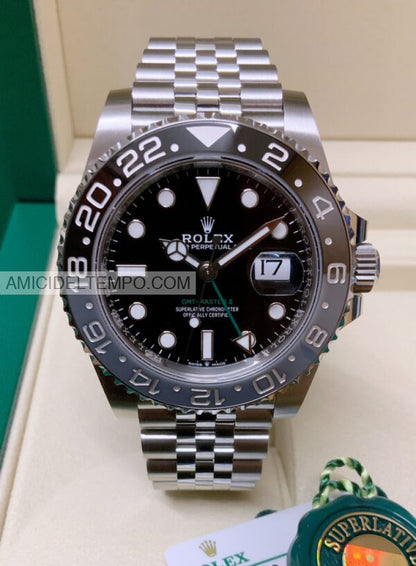 Rolex replica GMT Master II jubilee ghiera grigo/nera orologio replica Amici del Tempo rolex replica