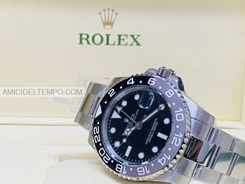 Rolex replica GMT Master II oyster ghiera grigo/nera orologio replica Amici del Tempo rolex replica