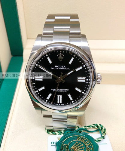 Rolex replica oyster perpetual 41mm 124300 nero orologio replica Amici del Tempo rolex replica