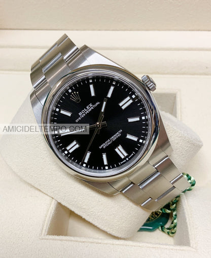 Rolex replica oyster perpetual 41mm 124300 nero orologio replica Amici del Tempo rolex replica