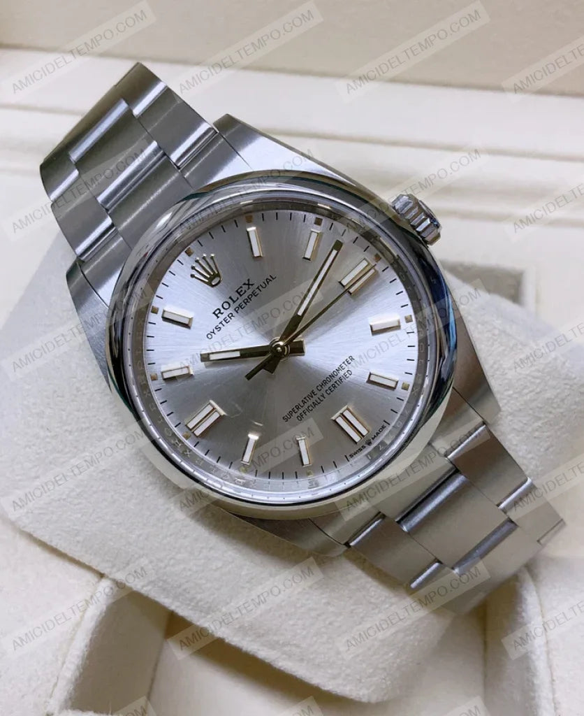 Rolex replica oyster perpetual 41mm 124300 Silver orologio replica Amici del Tempo rolex replica