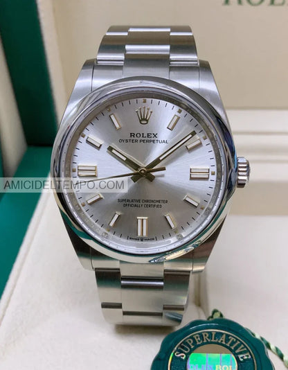 Rolex replica oyster perpetual 41mm 124300 Silver orologio replica Amici del Tempo rolex replica