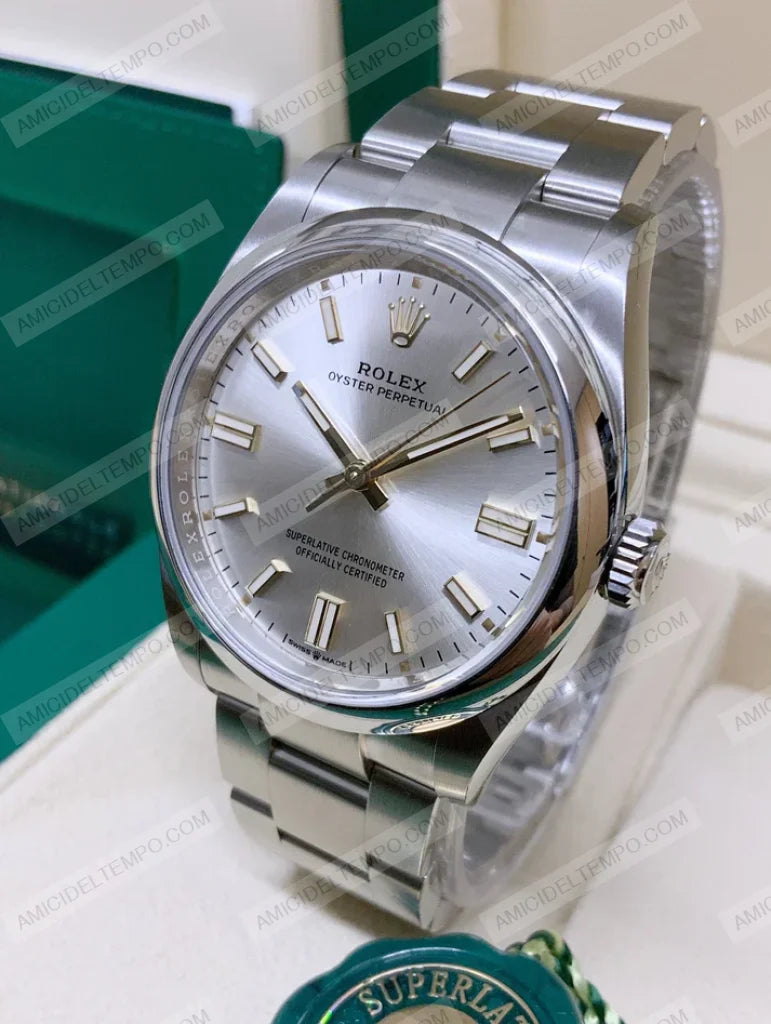 Rolex replica oyster perpetual 41mm 124300 Silver orologio replica Amici del Tempo rolex replica