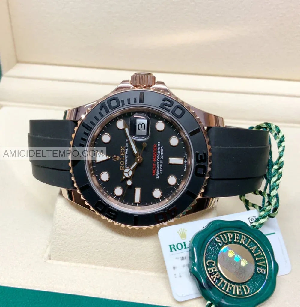 Rolex replica Yatch Master oro rosa 40mm oysterflex orologio replica Amici del Tempo rolex replica