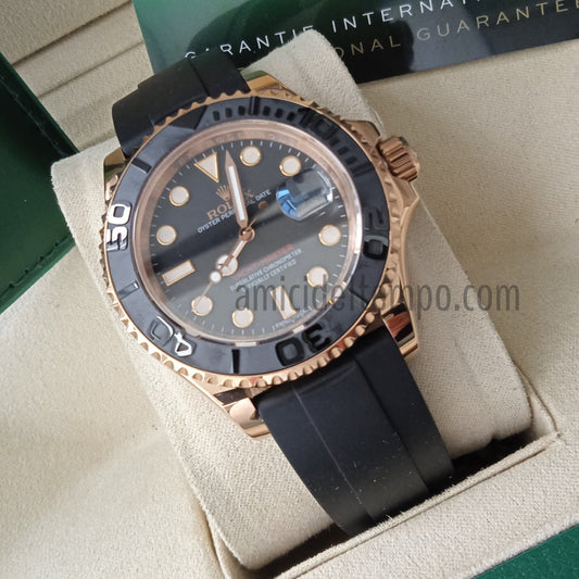 Rolex replica Yatch Master oro rosa 40mm oysterflex orologio replica | repliche rolex | Amici del Tempo
